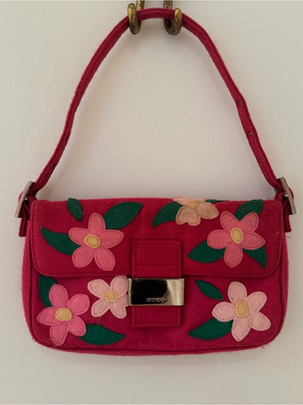Vintage XOXO floral shoulder bag